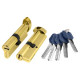 PUNTO - Цилиндровый Punto (Пунто) механизм (Z402/80) Z4002Knob80(35+10+35) с вертушкой PB латунь
