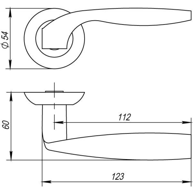 FUARO - Ручка Fuaro (Фуаро) раздельная R.AR54.BOSTON (BOSTON AR) 140mm хром