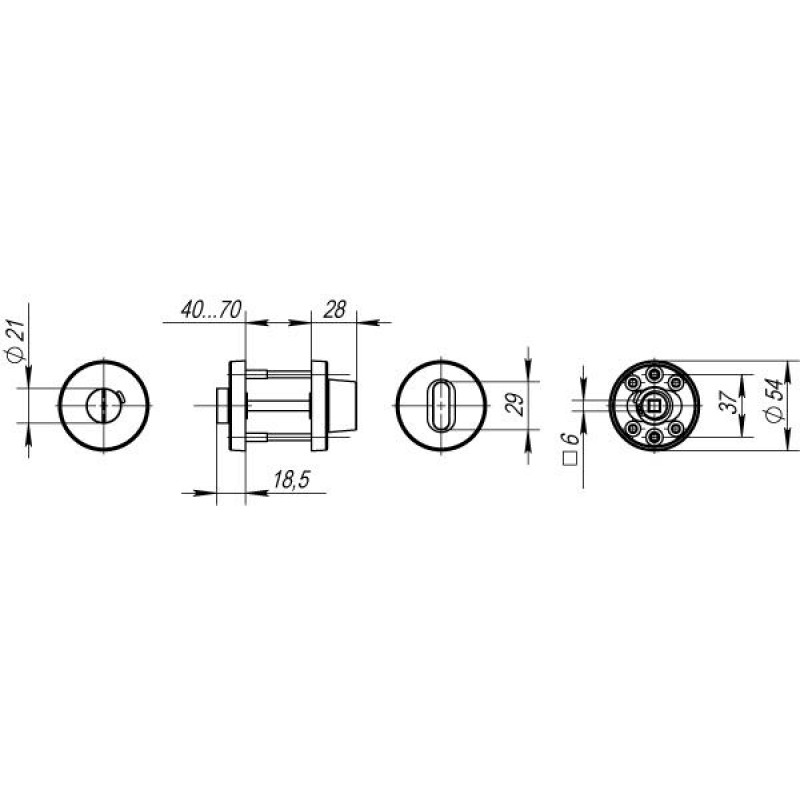 FUARO - Ручка Fuaro (Фуаро) поворотная BK6.R.DSS304-02 (DSS-02-BK6) INOX 304