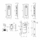 ARMADILLO - Защелка Armadillo (Армадилло) с ручками для раздвижных дверей SH.URB153.KIT011-BK (SH011 URB) SN-3 матовый никель