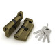 FUARO - Цилиндровый Fuaro (Фуаро) механизм (100 ZM/60) 1000ZMKnob60(25+10+25) AB бронза 5Key с вертушкой