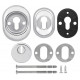 FUARO - Броненакладка Fuaro (Фуаро) DEF.CRE/OV-set.9726 (DEF 9726) M6x90 врезная с чашкой CP-8 хром