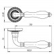 ARMADILLO - Ручка Armadillo (Армадилло) раздельная Silvia CL1/HD ABL-18/WP-109 Темная медь/бел. фарфор
