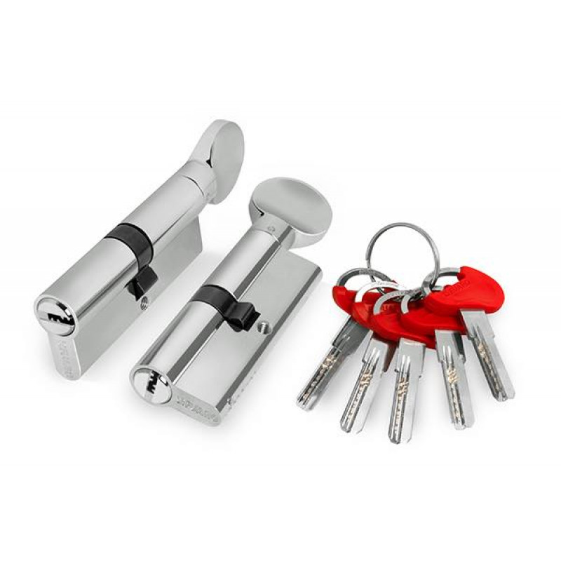 FUARO - Цилиндровый Fuaro (Фуаро) механизм (D-PRO502/120) D-PRO5002Knob120(55+10+55) CP хром 5Key