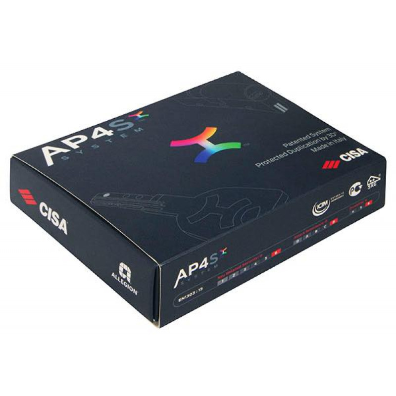 CISA - Цилиндровый механизм Cisa (Чиза) под вертушку AP4S 0P3S2-28.12 (75 мм/30+10+35), НИКЕЛЬ