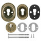 FUARO - Броненакладка Fuaro (Фуаро) DEF.CRE/OV-set.9726 (DEF 9726) M6x90 врезная с чашкой AB-6 зелёная бронза