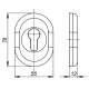 FUARO - Накладка Fuaro (Фуаро) на цилиндр ESC.C/CRE/OV.12 (ESC-12C) GP золото (2шт. в уп.,отгр. по 1 шт.)