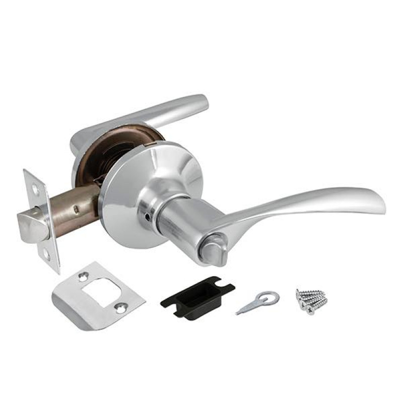 AJAX - Ручка Ajax (Аякс) защелка DK610 CP-BK (6010 CP-B) (фик.) хром