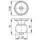 AJAX - Ручка Ajax (Аякс) защелка DK682 CP-PS (6082 CP-P) (без фик.) хром