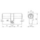 AJAX - Цилиндровый Ajax (Аякс) механизм (AX100/80) AX1000Key80 (30+10+40) CP хром