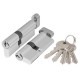 AJAX - Цилиндровый Ajax (Аякс) механизм (AX102/70) AX1002Knob70 (30+10+30) CP хром с вертушкой