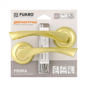 Ручка Fuaro (Фуаро) раздельная PRIMA RM/HD SG/GP-4 матовое золото/золото