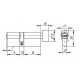 AJAX - Цилиндровый Ajax (Аякс) механизм (AX202/100) AX2002Knob100 (45+10+45) CP хром с вертушкой