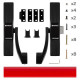 FUARO - Ручка-штанга Fuaro (Фуаро) нажимная AP.1700B push-bar (ANTI-PANIC 1700В) накладной для одно/двуствор. дверей