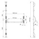 FUARO - Ручка-штанга Fuaro (Фуаро) нажимная AP.1700C push-bar (ANTI-PANIC 1700С) с тягами для двухстворчатых дверей