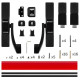 FUARO - Ручка-штанга Fuaro (Фуаро) нажимная AP.1700C push-bar (ANTI-PANIC 1700С) с тягами для двухстворчатых дверей