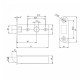 PUNTO - Защелка Punto (Пунто) PLASTPL45-R20 (PL45-R20) (врезная) SN мат. никель упаковка