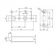 PUNTO - Защелка Punto (Пунто) PLASTPL45-R25 (PL45-R25) (врезная) SN мат. никель упаковка