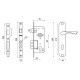 PUNTO - Замок Punto (Пунто) цилиндровый в комплекте с ручкой LOCKSET90.CRONA.4585-3 (KIT P90 4585/3 CRONA) SN мат.никель