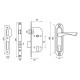 PUNTO - Замок Punto (Пунто) цилиндровый в комплекте с ручкой LOCKSET16.CRONA.4070-1 (KIT P16 4070 CRONA) AB бронза