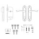 PUNTO - Замок Punto (Пунто) цилиндровый в комплекте с ручкой LOCKSET16.CRONA.4070-1 (KIT P16 4070 CRONA) SN мат.никель