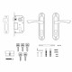 PUNTO - Замок Punto (Пунто) цилиндровый в комплекте с ручкой LOCKSET15.CRONA.4061-3 (KIT P15 4061/3 CRONA) SN мат.никель