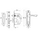 PUNTO - Замок Punto (Пунто) цилиндровый в комплекте с ручкой LOCKSET15.CRONA.4061-3 (KIT P15 4061/3 CRONA) SN мат.никель