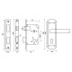 PUNTO - Замок Punto (Пунто) цилиндровый в комплекте с ручкой LOCKSET25.ORION.5558-1 (KIT P25 5558 ORION) AB бронза