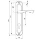 PUNTO - Ручка Punto (Пунто) на планке HANDLE90.CRONA.18-85 (P90 8518 CRONA) AB бронза