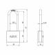 AJAX - Замок Ajax (Аякс) навесной PD-0138-L (PD-01-38-L) 3 key англ. /коробка