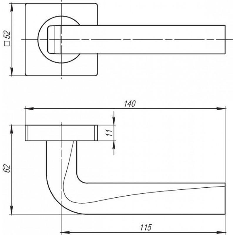 ARMADILLO - Ручка Armadillo (Армадилло) раздельная K.SQ52.KEA (KEA SQ001) MWSC-33 итальянский тисненый