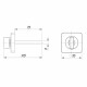 ARMADILLO - Ручка Armadillo (Армадилло) поворотная BKW8.K.SQ52 (BKW8/SQ) MWSC-33 итальянский тисненый