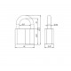 AJAX - Замок Ajax (Аякс) навесной PD-4060 (PD-40-60) 3 fin key /коробка