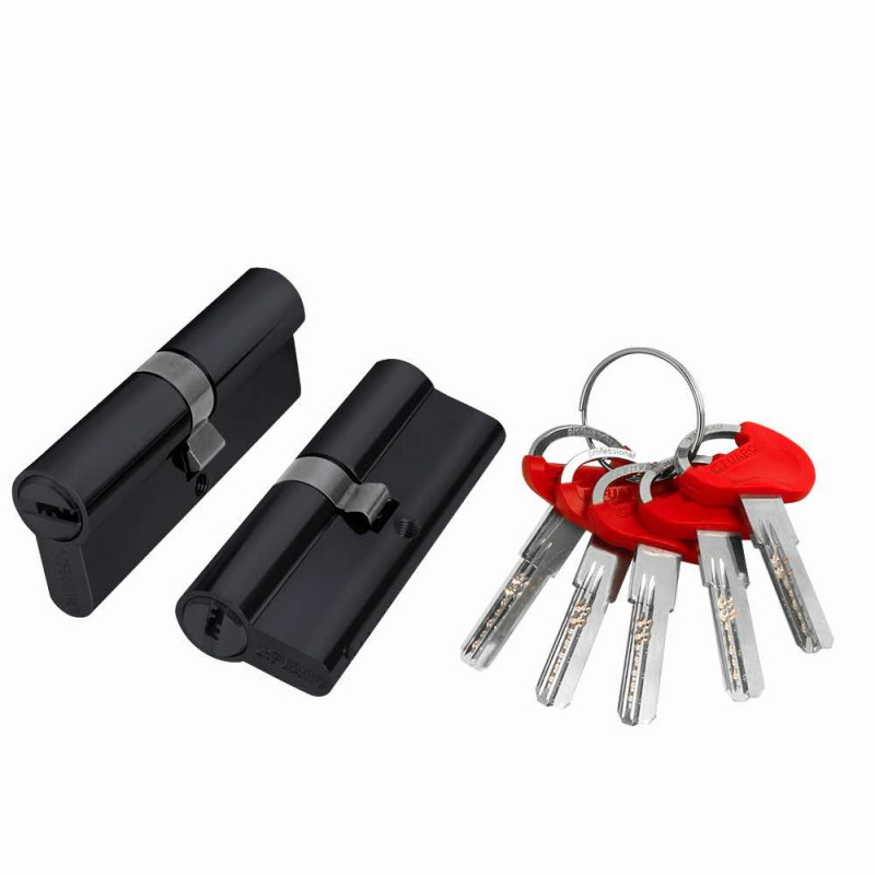 FUARO - Цилиндровый Fuaro (Фуаро) механизм (D-PRO500/70) D-PRO5000Key70(30+10+30) BL черный 5Key