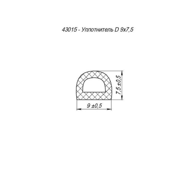 FUARO - Уплотнитель Fuaro (Фуаро) самоклеящийся ADH/D-9x7,5mm, BLACK черный 100m