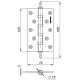 ARMADILLO - Петля Armadillo (Армадилло) универсальная IN5500UA SN (500-A5) 125х75х3 мат. никель Box