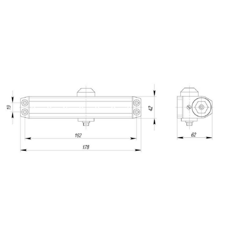 AJAX - Доводчик Ajax (Аякс) дверной DCTR50-100 (TDR-100) 50-100кг BR коричневый