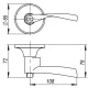 AJAX - Ручка Ajax (Аякс) защелка DK610 AB-BK (6010 AB-B) (фик.) бронза