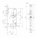 FUARO - Замок Fuaro (Фуаро) врезной DD.INOX/C-55.72