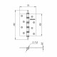 FUARO - Петля Fuaro (Фуаро) универсальная IN4400U/A OS (4BB/A 100x75x2,5) античное серебро