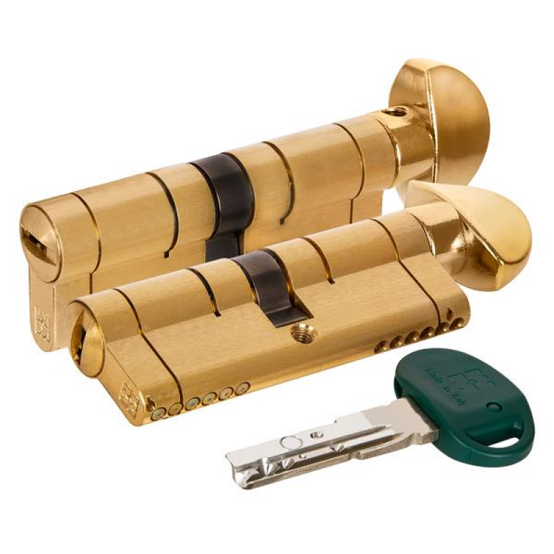MOTTURA - Цилиндровый механизм Mottura (Моттура) с вертушкой C31F363601RLC5 (72 мм/31+10+31), ЛАТУНЬ (PVD) (верт. 99.506)